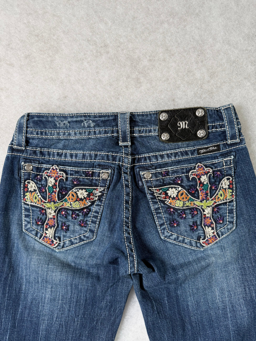 Miss Me Boot Cut Low Waist Jeans