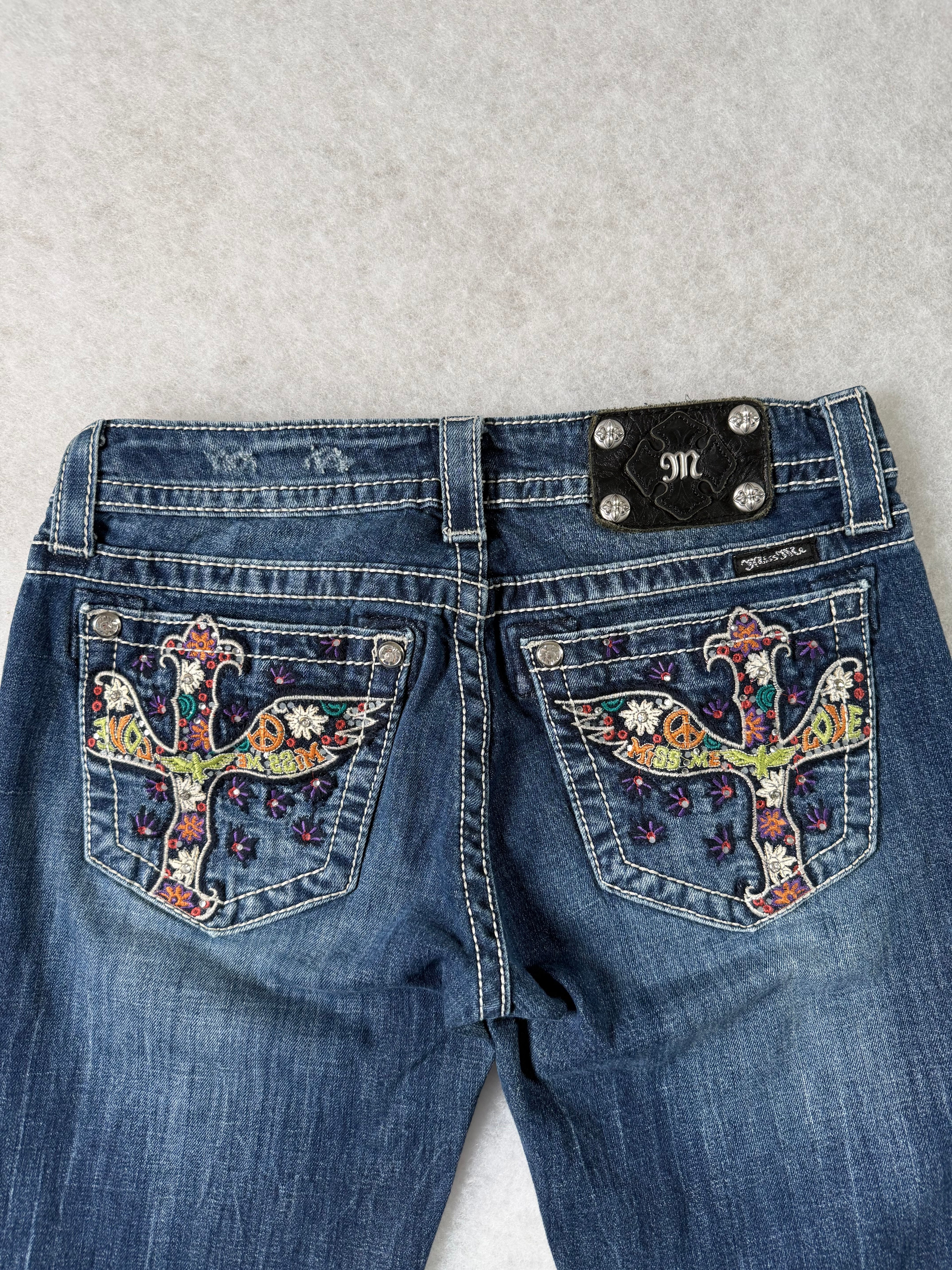 Miss Me Boot Cut Low Waist Jeans