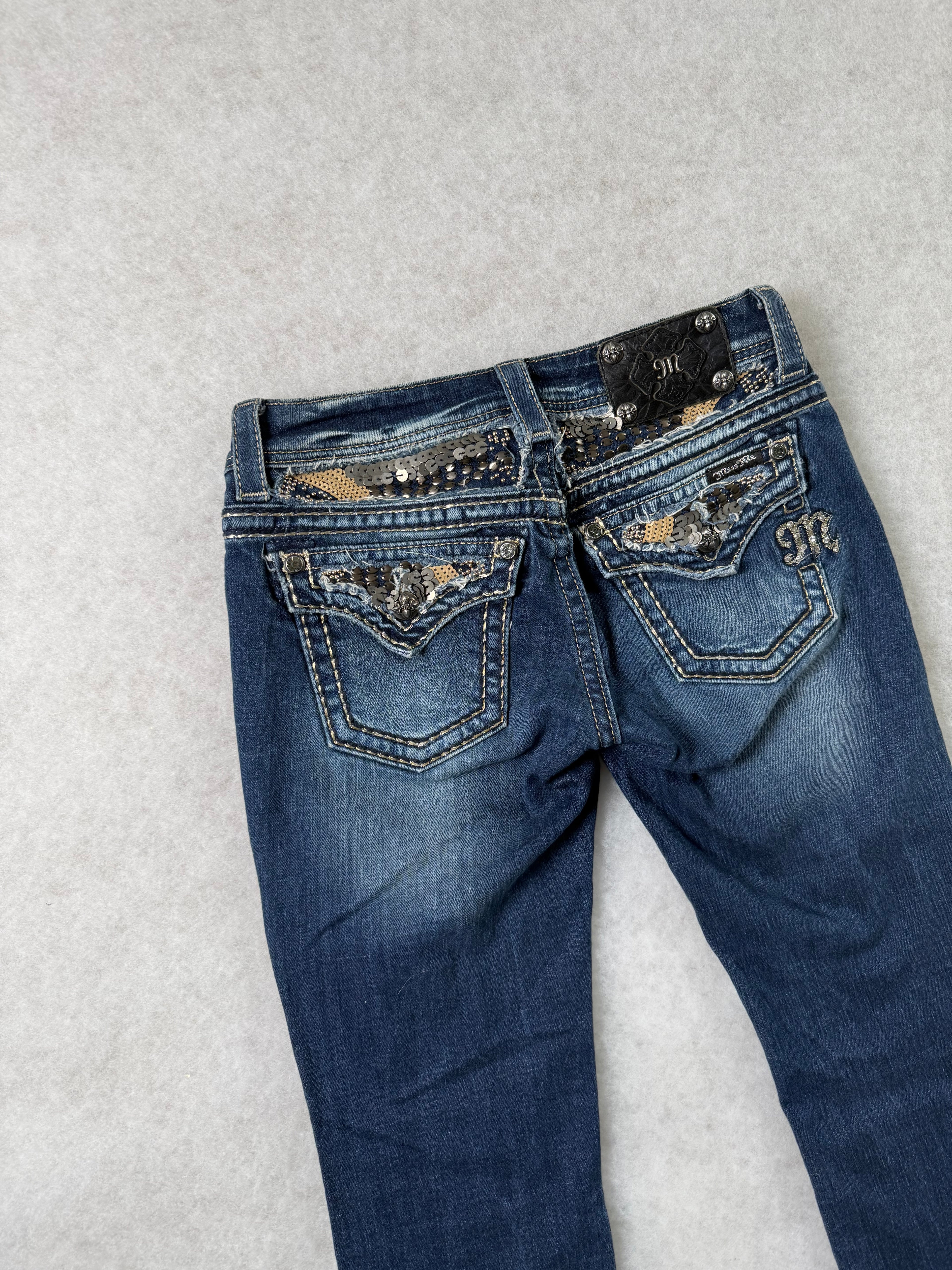 Miss Me Boot Cut Low Waist Jeans