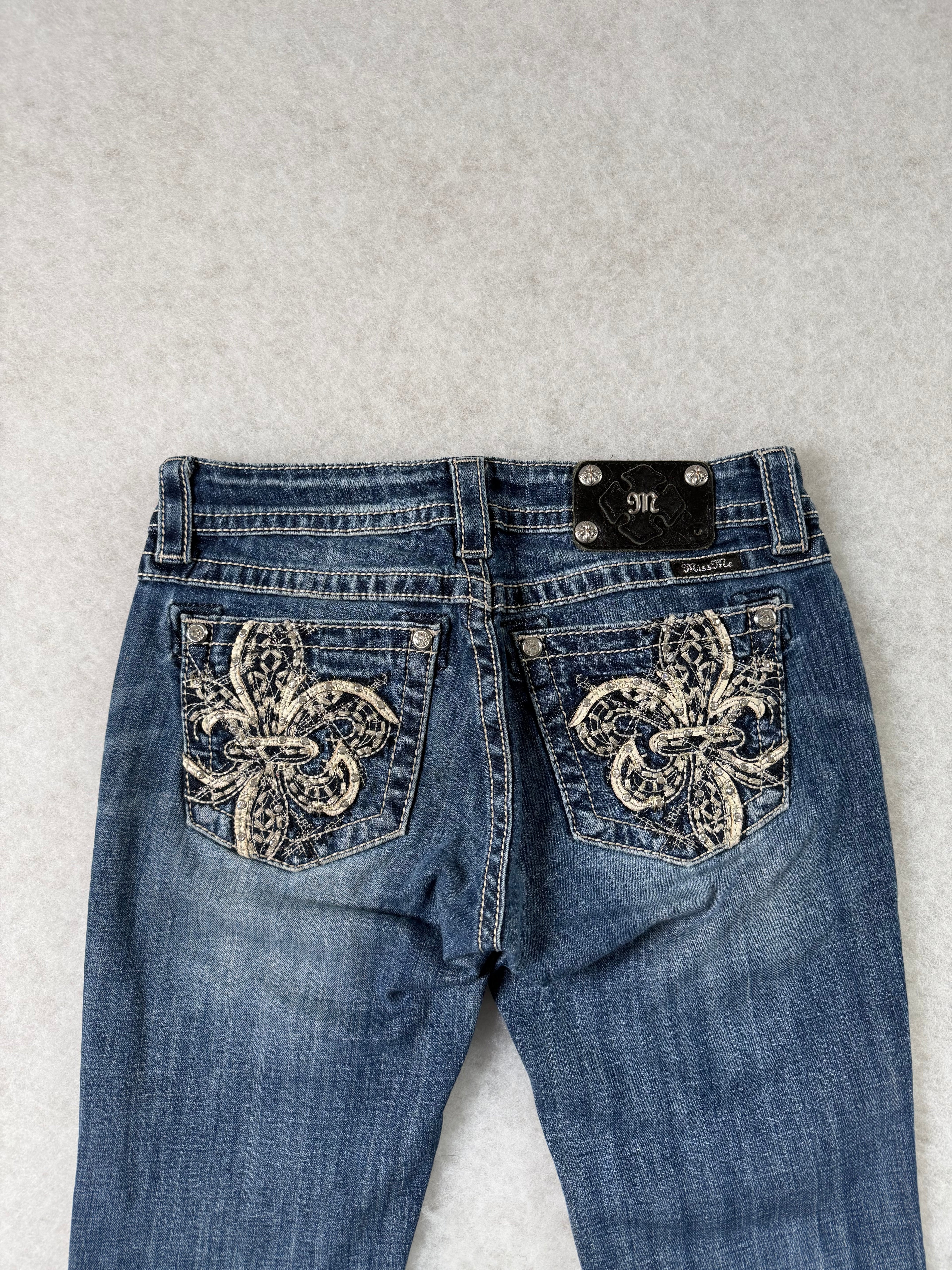 Miss Me Boot Cut Low Waist Jeans