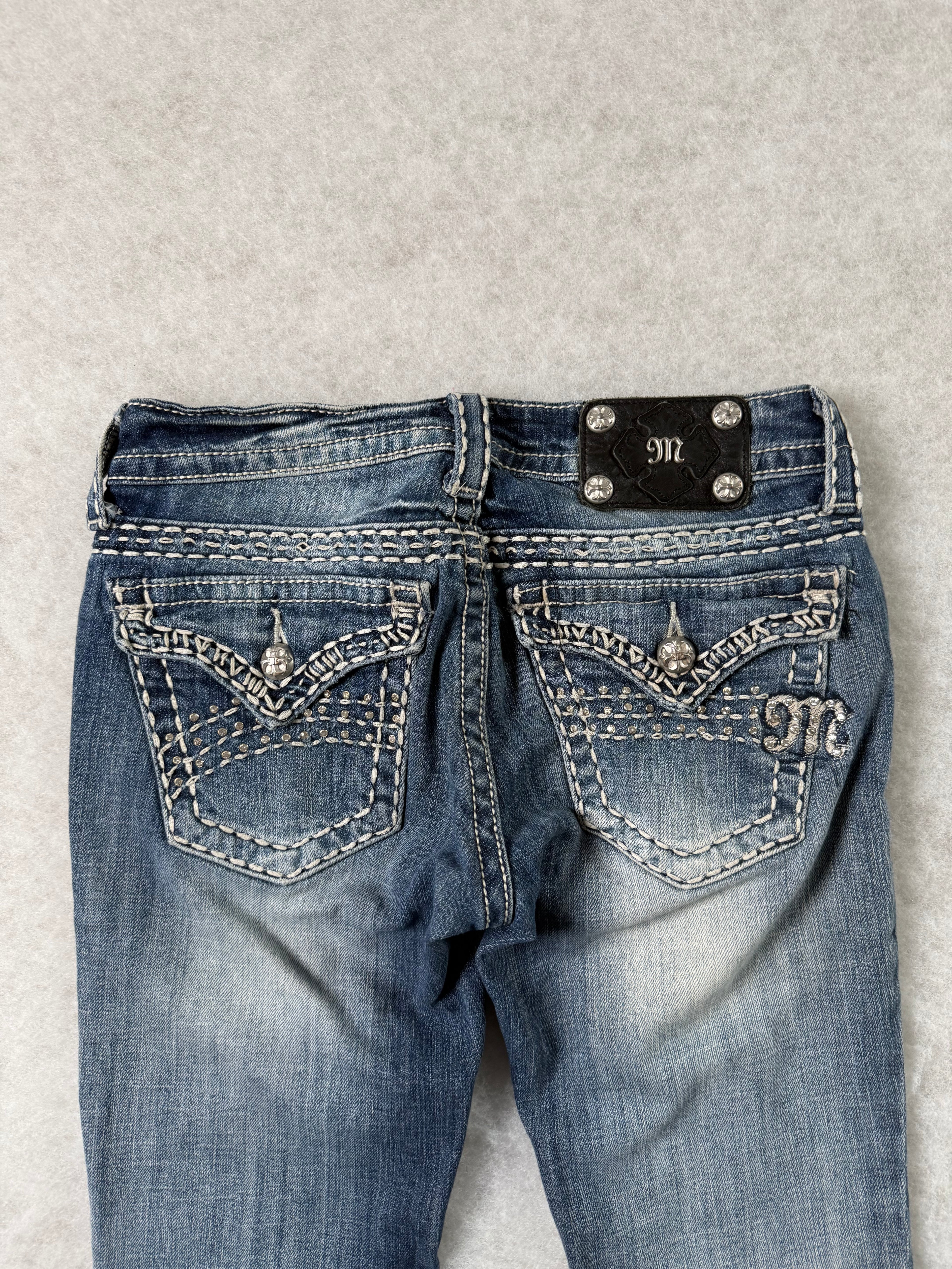 Miss Me Boot Cut Low Waist Jeans
