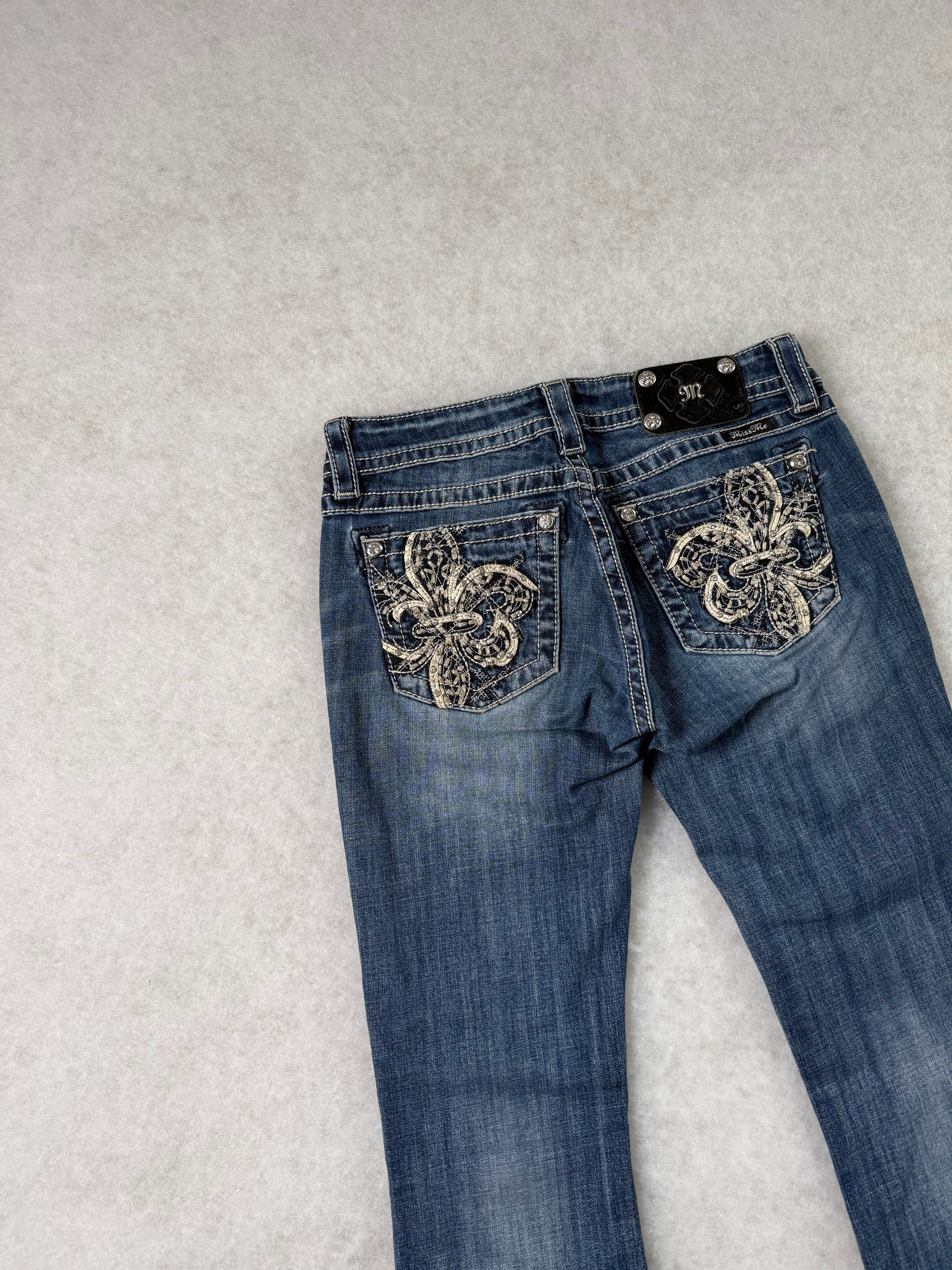 Miss Me Boot Cut Low Waist Jeans