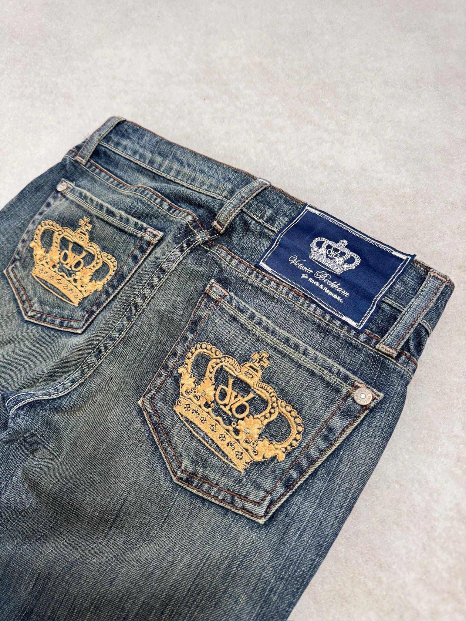 Victoria Beckham Boot Cut Low Waist Jeans 26